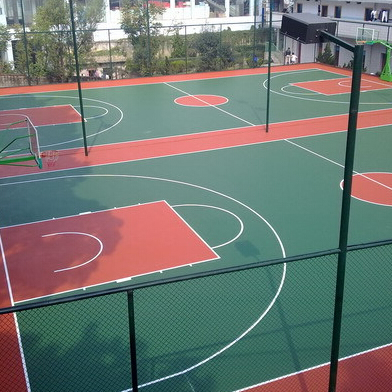 篮球场塑胶地板施工